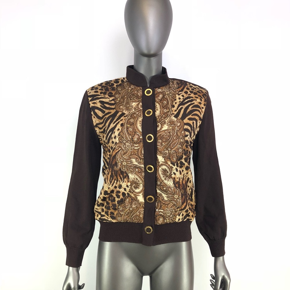 St John Collection Size P Animal Print Jacket